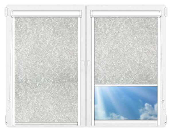 Кассетные рулонные шторы UNI Прованс белый цена. Купить в «Мастерская Жалюзи»